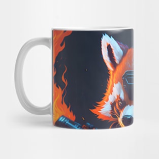 Flame-Forged Paws Mug